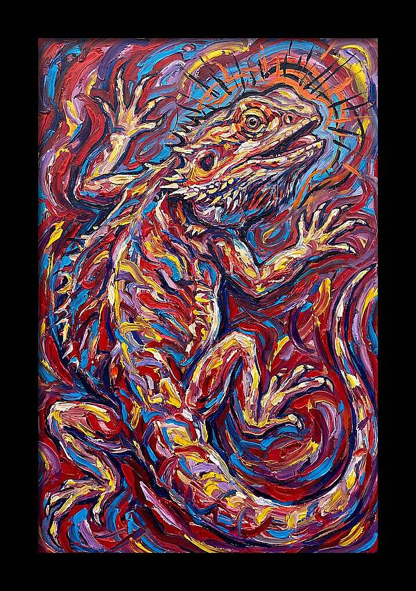 Bearded Dragon In Vibrant Colors