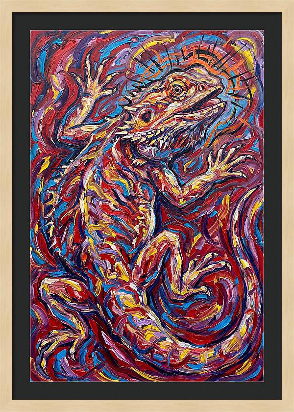 Bearded Dragon In Vibrant Colors