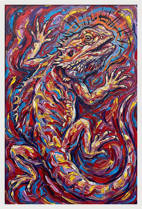 Bearded Dragon In Vibrant Colors