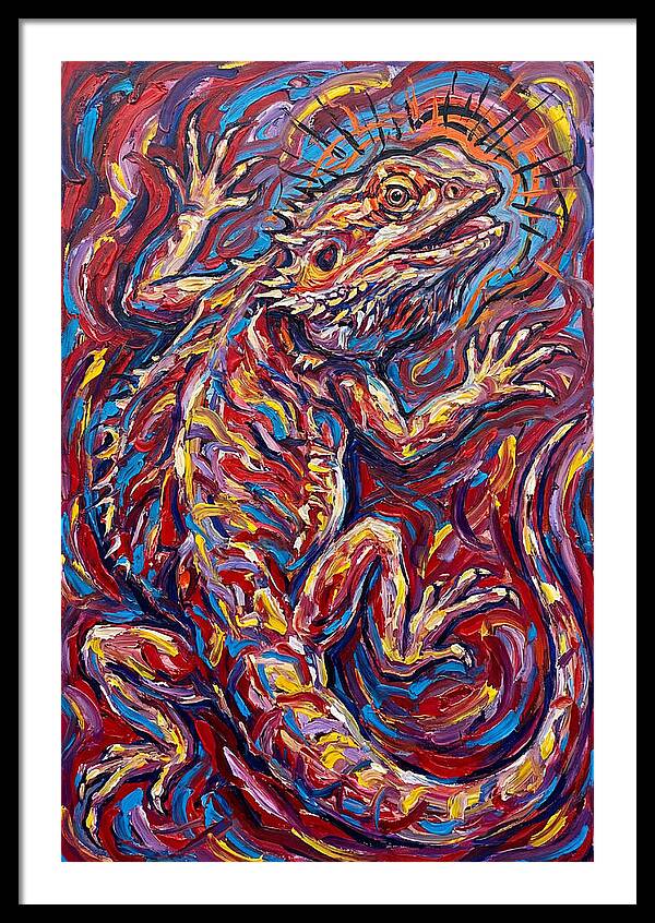 Bearded Dragon In Vibrant Colors