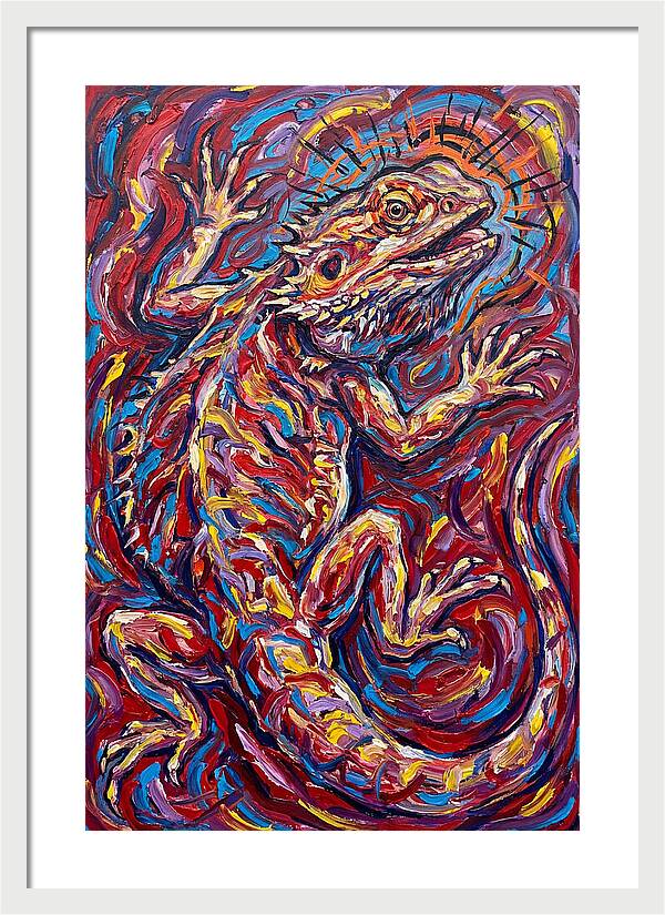Bearded Dragon In Vibrant Colors
