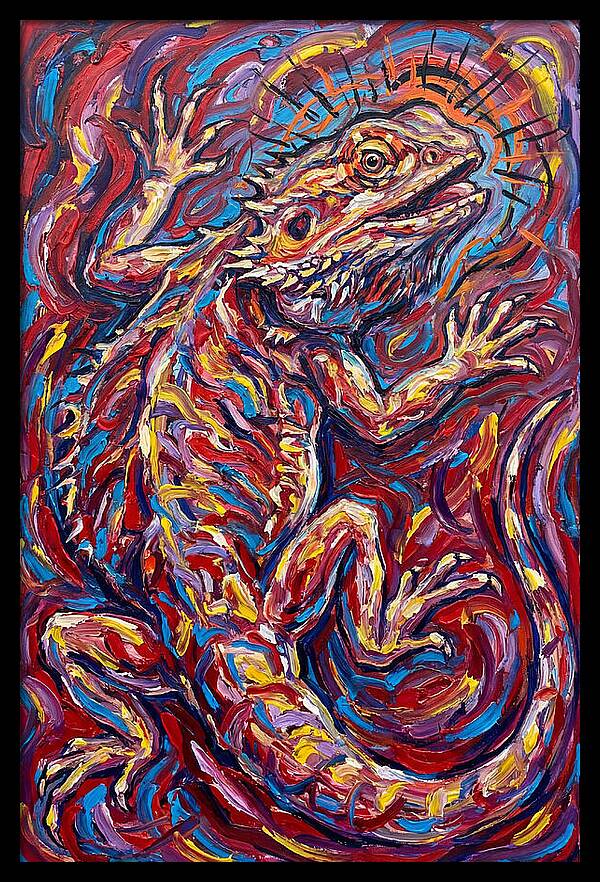 Bearded Dragon In Vibrant Colors