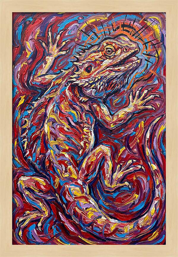 Bearded Dragon In Vibrant Colors