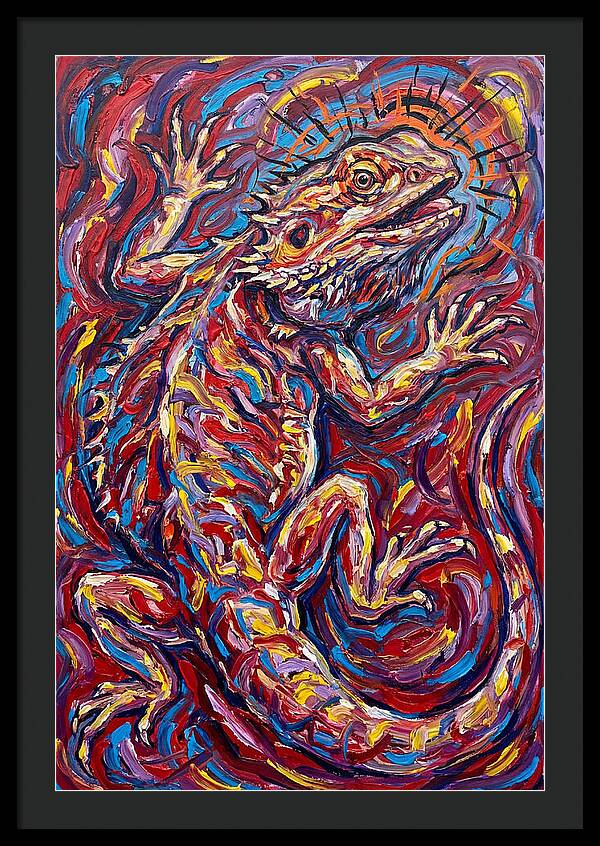 Bearded Dragon In Vibrant Colors