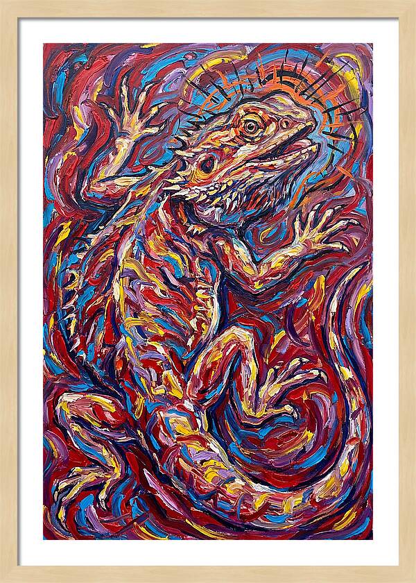Bearded Dragon In Vibrant Colors