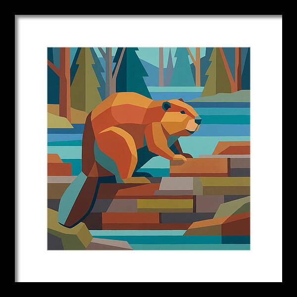 Beaver In A Vibrant Landscape