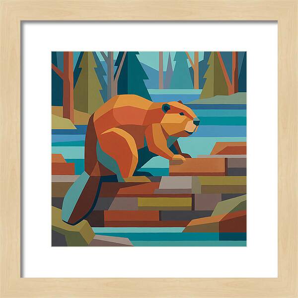 Beaver In A Vibrant Landscape