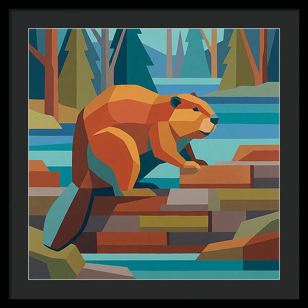 Beaver In A Vibrant Landscape