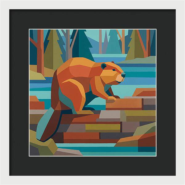Beaver In A Vibrant Landscape