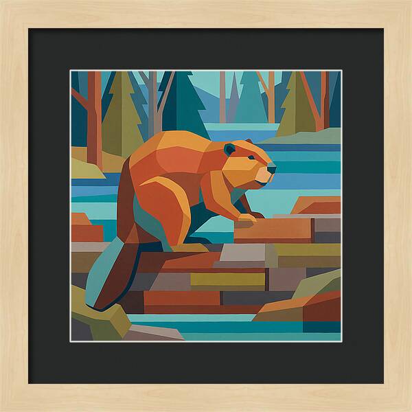 Beaver In A Vibrant Landscape
