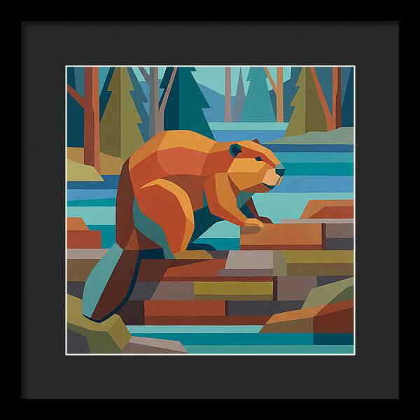 Beaver In A Vibrant Landscape