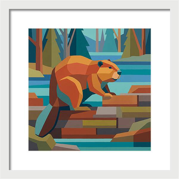 Beaver In A Vibrant Landscape
