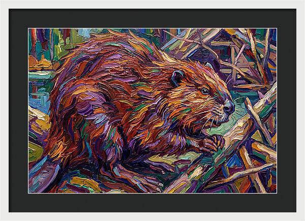 Beaver In Expressionist Style