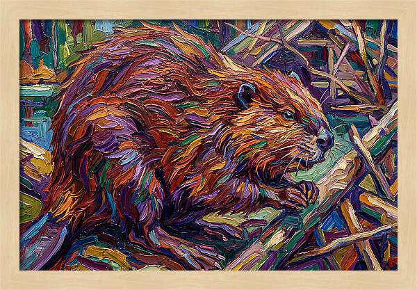 Beaver In Expressionist Style