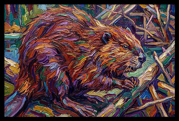 Beaver In Expressionist Style