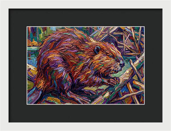 Beaver In Expressionist Style