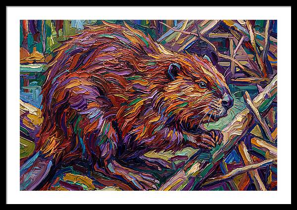 Beaver In Expressionist Style