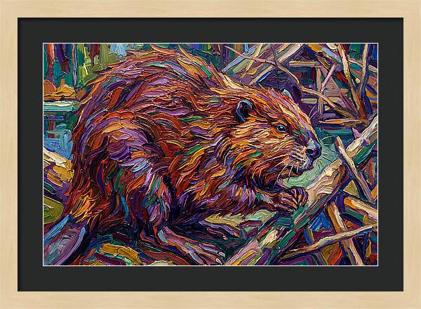 Beaver In Expressionist Style