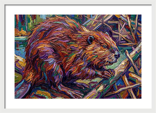 Beaver In Expressionist Style