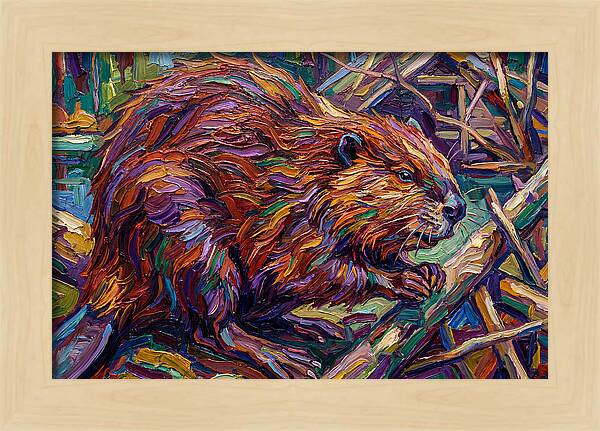 Beaver In Expressionist Style