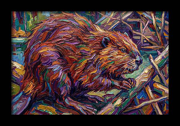 Beaver In Expressionist Style