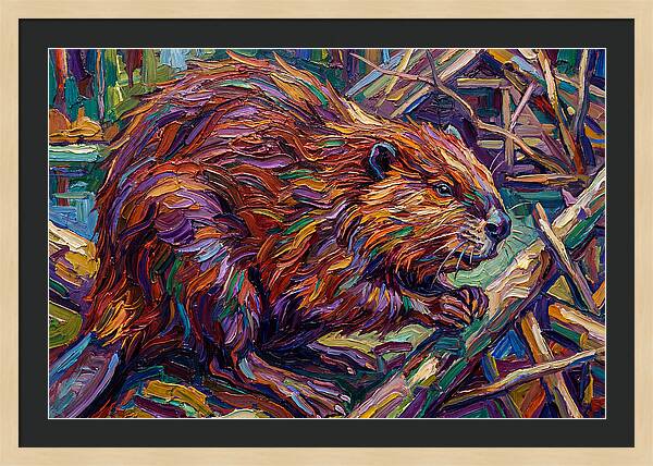 Beaver In Expressionist Style