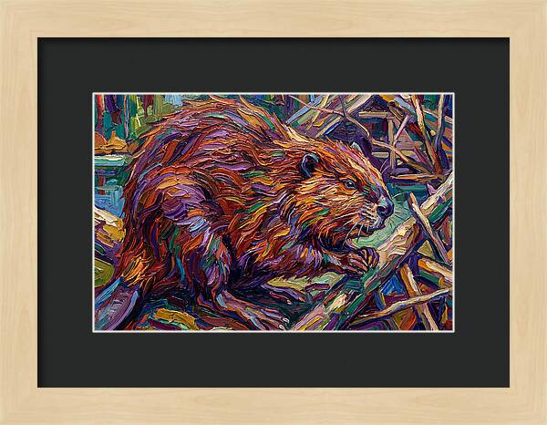 Beaver In Expressionist Style