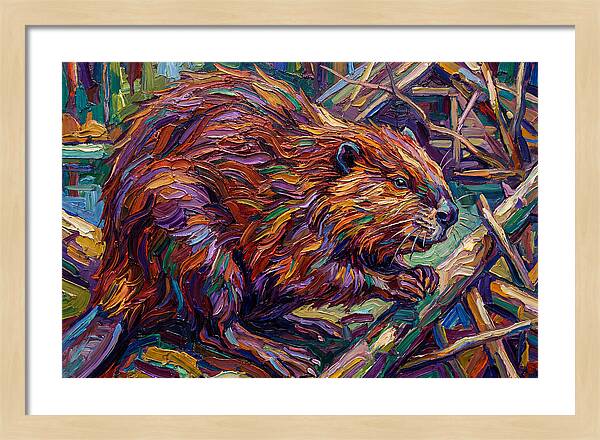 Beaver In Expressionist Style