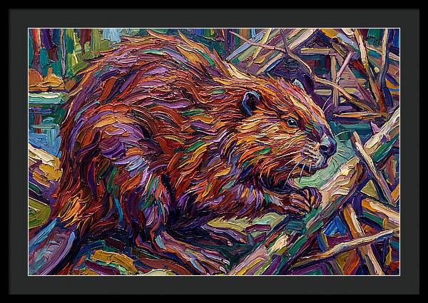 Beaver In Expressionist Style