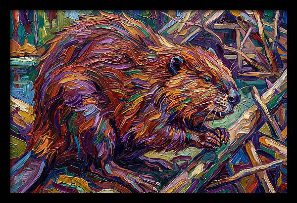 Beaver In Expressionist Style
