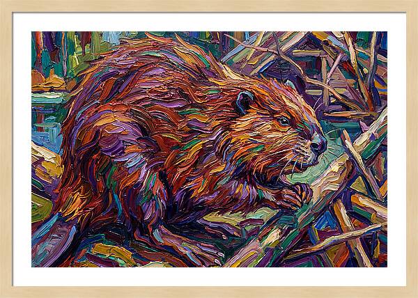 Beaver In Expressionist Style