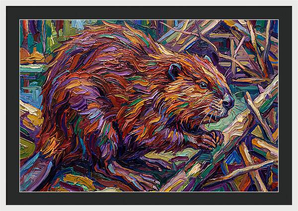 Beaver In Expressionist Style