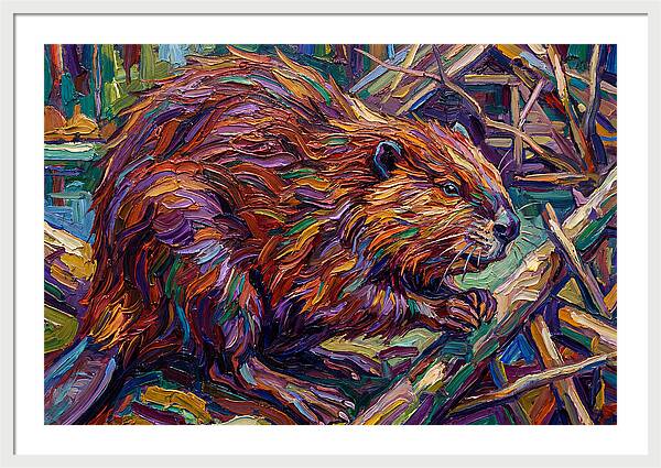 Beaver In Expressionist Style