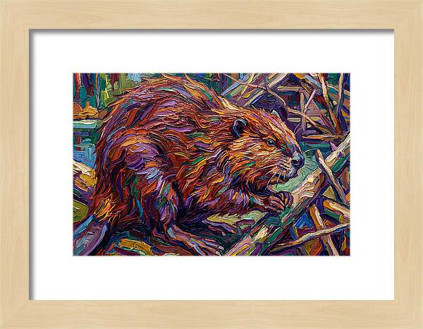 Beaver In Expressionist Style