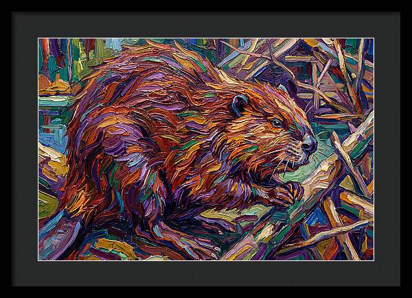 Beaver In Expressionist Style