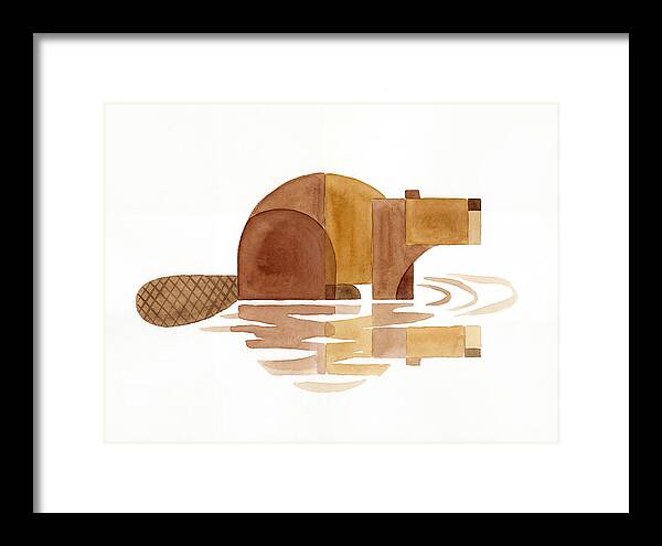 Beaver In Minimalist Style