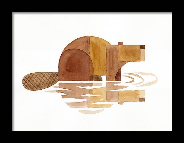 Beaver In Minimalist Style