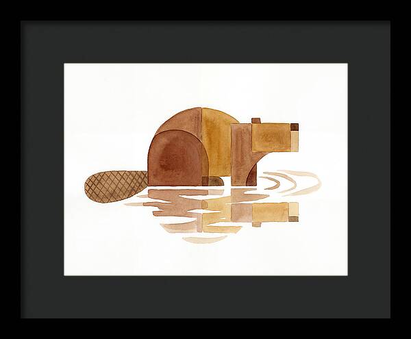 Beaver In Minimalist Style