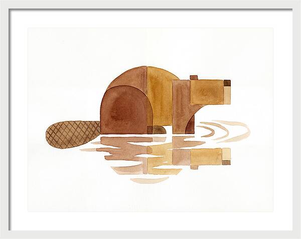 Beaver In Minimalist Style