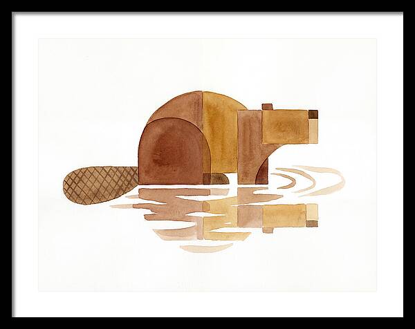 Beaver In Minimalist Style