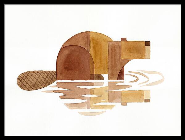 Beaver In Minimalist Style