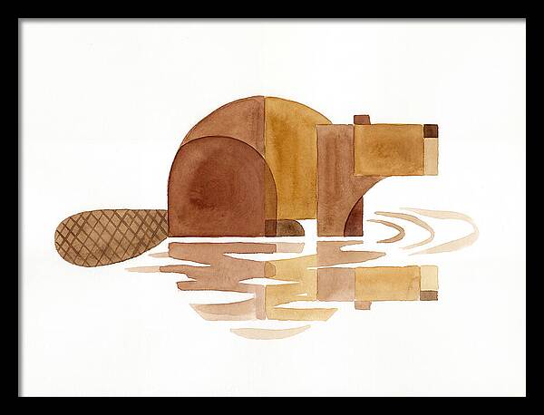 Beaver In Minimalist Style