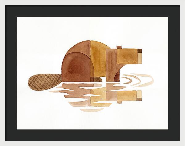 Beaver In Minimalist Style
