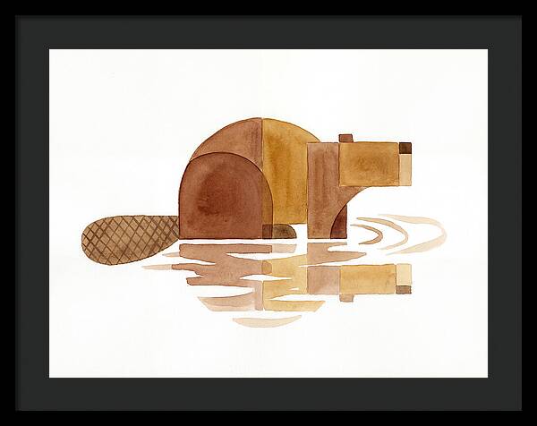 Beaver In Minimalist Style