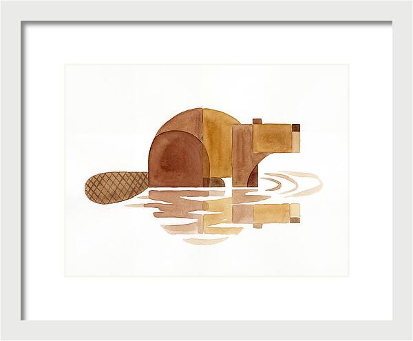 Beaver In Minimalist Style