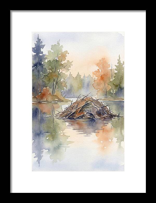 Beaver Lodge At Dusk