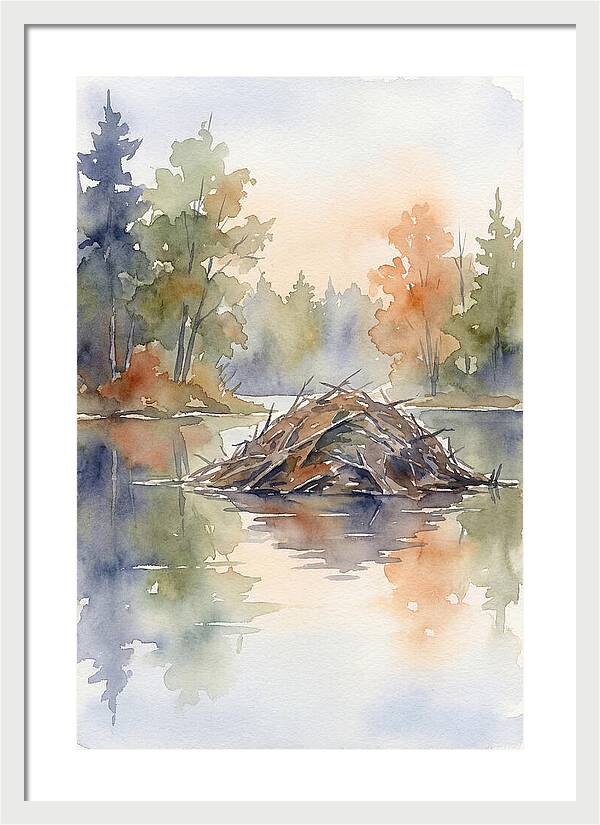 Beaver Lodge At Dusk