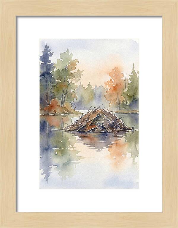 Beaver Lodge At Dusk