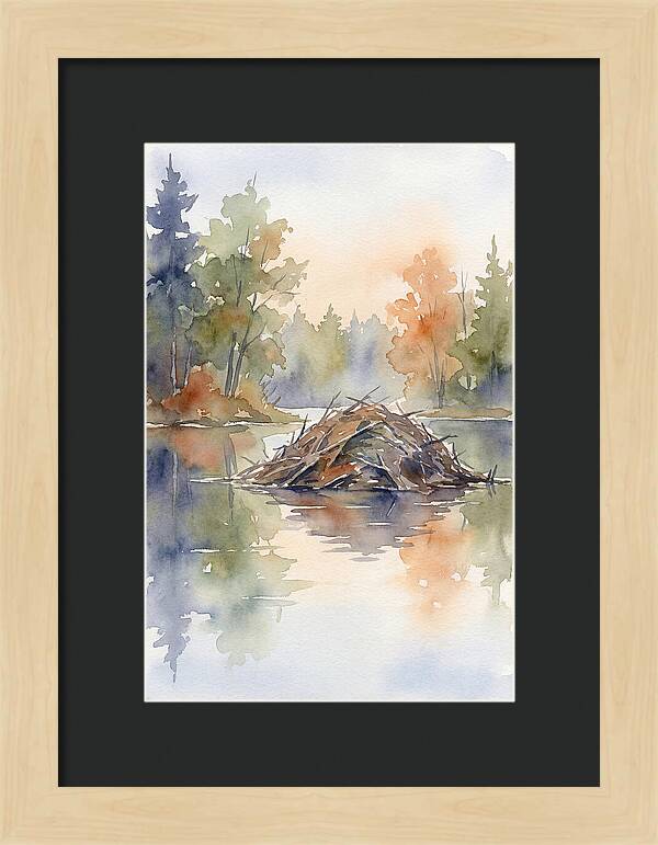 Beaver Lodge At Dusk