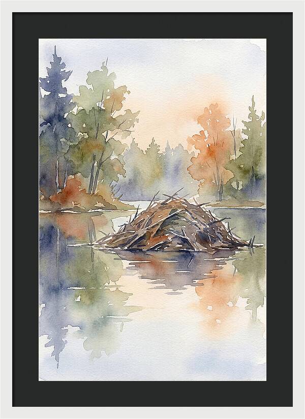 Beaver Lodge At Dusk